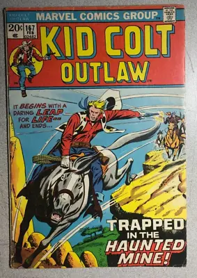 Buy KID COLT OUTLAW #167 (1973) Marvel Comics Western VG+ • 11.20£