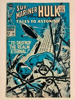 Buy 🔥🔑tales To Astonish #98  1967 Stan Lee Bill Everette  Hulk & Sub-mariner Nice! • 27.98£