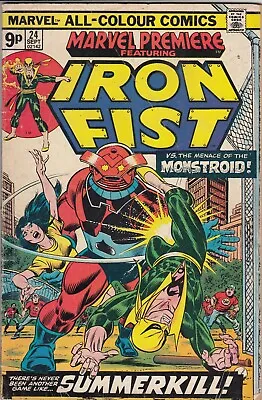 Buy Marvel Premiere 24 -  1975 - Iron Fist - Very Good  REDUCED PRICE • 1.99£