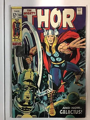 Buy Thor#160-high Grade Marvel Silver Age Key-galactus Vs Ego - White Pgs-kirby/lee • 289.25£