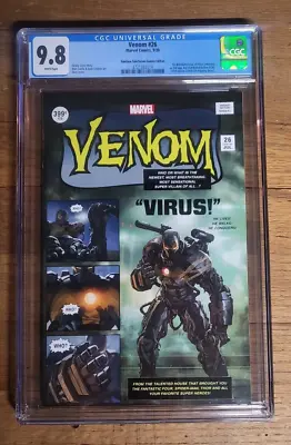 Buy Venom 26 CGC 9.8 Skan 1st Appearance Virus Tales Of Suspense 39 Homage Marvel  • 51.97£