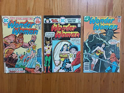 Buy LOT Of 3 Wonder Woman 215, 221, 239 Bronze Age DC Comic 1978 Flash Aquaman • 17.68£