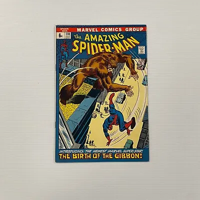 Buy Amazing Spider-Man #110 1972 VF+ Pence Copy 1st Appearance Of The Gibbon • 110£