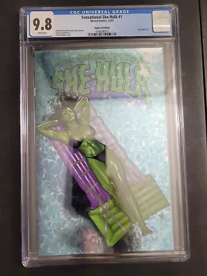 Buy Sensational She-hulk #1 Cgc 9.8 Graded 2023 Adam Hughes Variant Foil Cover • 80.24£