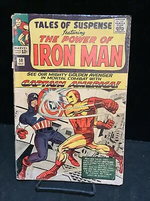 Buy Tales Of Suspense #58 (Cap Vs Iron Man, 2nd Kraven, 1964) - Classic Key! • 79.94£