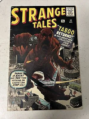 Buy Strange Tales 77  10/60 Atlas Comics Jack Kirby Steve Ditko  5.0/6.0 Range • 140.75£