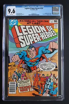 Buy LEGION OF SUPER-HEROES #259 New Series BEGINS 1980 DC 2nd PSYCHO WARRIOR CGC 9.6 • 77.04£