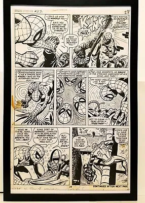 Buy Amazing Spider-Man #112 Pg. 28 John Romita 11x17 FRAMED Original Art Poster Marv • 47.35£
