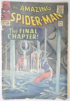Buy Amazing Spider-Man #33 Iconic Cover Marvel Comics (1966) • 149.95£