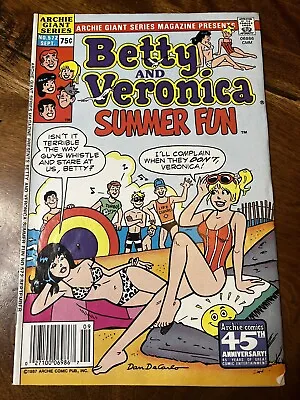Buy Archie Giant Series Magazine BETTY AND VERONICA SUMMER FUN #572 Comic 1987 • 8£
