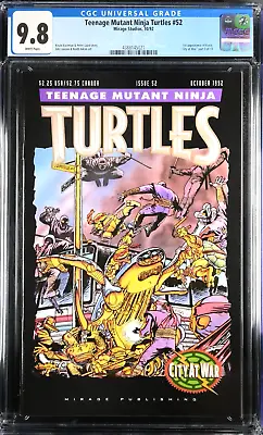 Buy Teenage Mutant Ninja Turtles #52 (1992) CGC 9.8! 💥 1st App Of Karai! 💥 • 223.77£