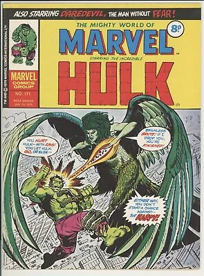 Buy Mighty World Of Marvel #171 - 8 Pence Issue - Hulk - Daredevil - Harpy • 8.70£