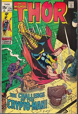 Buy Thor #174 1970 Marvel -1st Crypto-man- ''carnage'' Lee/kirby...vf+ • 46.70£