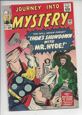 Buy Journey Into Mystery #100 VG- (4.5) 1964 - Thor Showdown With Mr Hyde • 138.53£