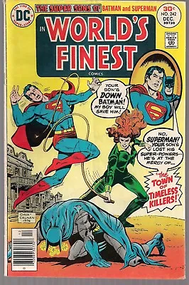 Buy World's Finest #242 Dc 1976 Sons Of Batman & Superman Alternate Reality Tale Fn- • 5.98£