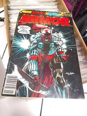 Buy 1985 ARMOR And Silver Streak 1 NEWSSTAND Variant Red Logo VG • 6.35£