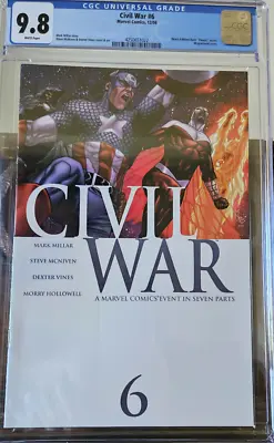 Buy Civil War #6 CGC 9.8 1st Printing Steve McNiven Wraparound Cover (2006) • 39.53£