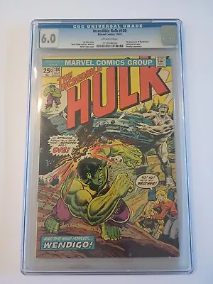 Buy Incredible Hulk #180 CGC FN 6.0 Off White 1st Cameo Appearance Of Wolverine! • 494.38£