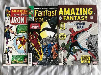 Buy Amazing Fantasy 15, Fantastic Four 52, Tales Of Suspense 57 Facsimile Reprint • 29.99£