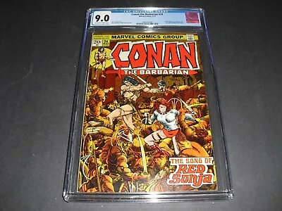 Buy Conan The Barbarian #24 CGC 9.0 OW/W Pages From 1973! Marvel 1st Red Sonja • 205.47£