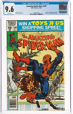 Buy Amazing Spider-Man #209 NEWSSTAND CGC 9.6 1980 - 1ST App/Origin CALYPSO - Kraven • 238.33£