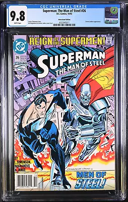 Buy Superman Man Of Steel #26 (10/93) ~ Newsstand ~ Cgc 9.8 ~ Dc Comics • 72.31£
