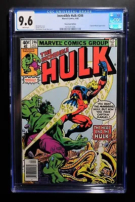 Buy Incredible Hulk #246 Cgc 9.6 - Wp *newsstand Edition* Captain Marvel Appearance • 157.33£