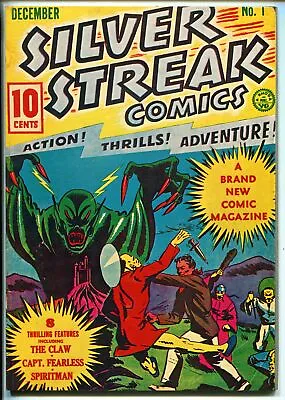 Buy SILVER STREAK COMICS #1 REPRINT #1970'S-DYNA PUBS-CAPT FEARLESS-THE CLAW-vf • 50.64£