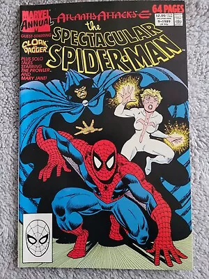 Buy Spectacular Spiderman Annual #9 From 1989 Atlantis Attacks Crossover • 1.99£