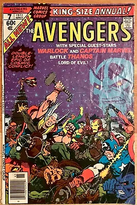 Buy Avengers Annual #7 - Marvel Comics, 1977 -  Death  Of Adam Warlock - Thanos - G • 18.18£