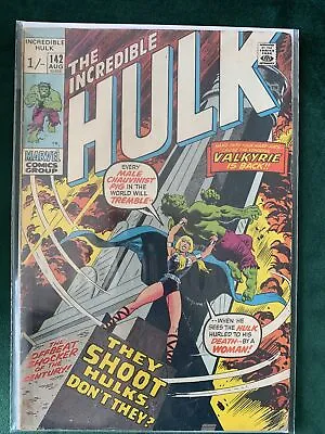 Buy Marvel Comics The Incredible Hulk #142 1st Valkyrie 1971 Bronze Age • 26.99£