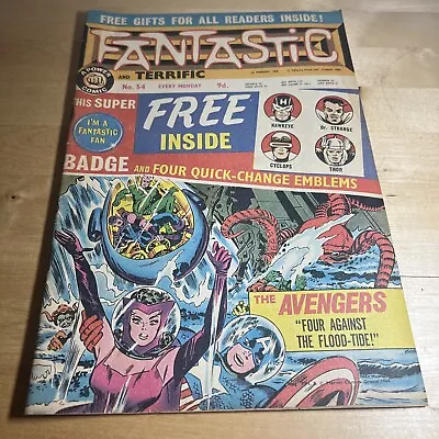 Buy COMIC - Marvel UK Silver Age Fantastic And Terrific 1968 #54 The Avengers • 5.55£