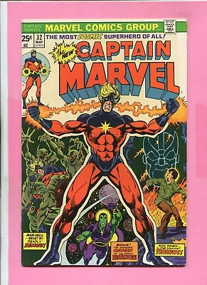 Buy Captain Marvel # 32 - Thanos - Drax - Jim Starlin Art & Script - Nd In Uk -cents • 19.99£