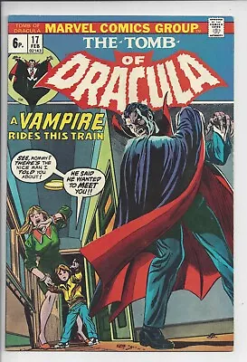 Buy Tomb Of Dracula #17 VF-(7.5) 1974 -🔑 Dracula Bites Blade 🔑6 Pence UK Copy • 71.96£