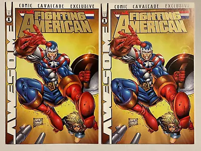Buy 2 Pack - Fighting American #1 Cavalcade Exclusive GOLD (Awesome, 1997, F+/VF) • 7.88£