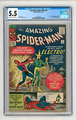 Buy Amazing Spider-Man #9 CGC 5.5 FN- First Electro • 1,795£