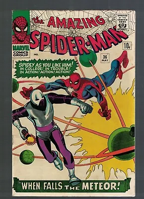 Buy Marvel Comics Amazing Spiderman  36 1966 FN/VFN 7.0 1966  Meteor Man  • 134.99£
