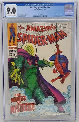 Buy Amazing Spider-man #66 ~ Marvel 1968 ~ Cgc 9.0 ~ Mysterio Appearance • 379.48£