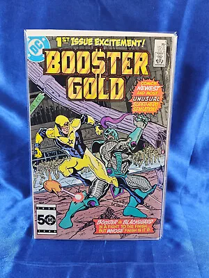 Buy Booster Gold #1 - 1st Appearance Booster Gold - KEY Dan Jurgens - 1986 VF/NM 9.0 • 39.82£