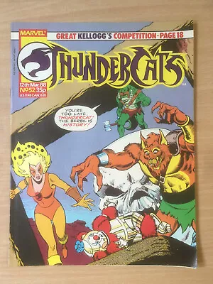 Buy Thundercats # 52 UK With Poster - VF 1st Print 1988 (Marvel Comics) • 6.95£