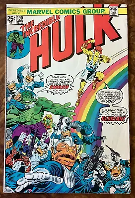 Buy Incredible Hulk 190 F/VF  1st Glorion 1975 Herb Trimpe Len Wein Marvel Comics • 12.05£
