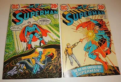 Buy Superman #257,259 Nm 9.2's White Pages  1972 • 28.52£