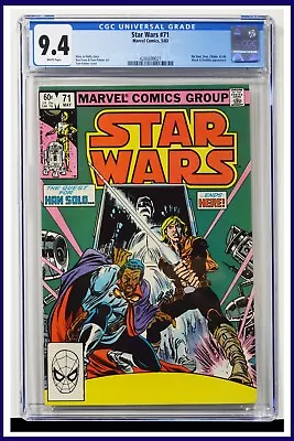 Buy Star Wars #71 CGC Graded 9.4 Marvel May 1983 White Pages Comic Book. • 110.48£