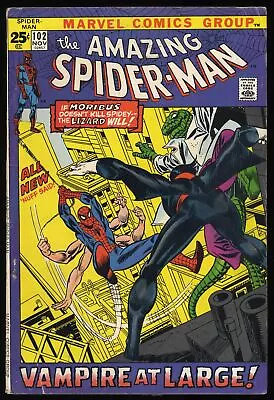 Buy Amazing Spider-Man #102 VG/FN 5.0 2nd Appearance Of Morbius! Marvel 1971 • 38.38£