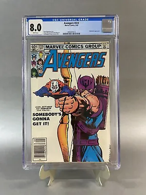 Buy Avengers 223 CGC 8.0 Newsstand Marvel 1982 Hawkeye Ant Man Taskmaster Appearance • 71.09£