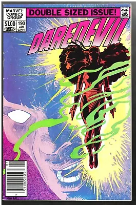 Buy Daredevil #190 9.2/NM  White Pages 1983 Black Widow FRANK MILLER NEWSSTAND! • 38.03£