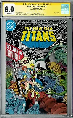 Buy New Teen Titans V2 #10 CGC SS 8.0 (Jul 1985 DC) Signed Marv Wolfman, Origin Kole • 85.15£