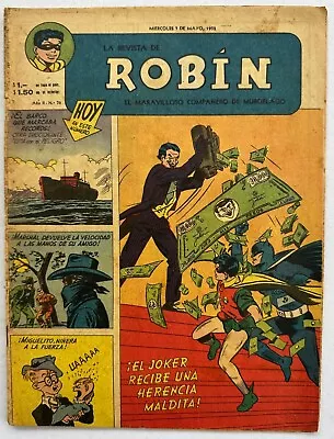 Buy Detective Comics Nº 180 Joker Batman Robin Muchnik Argentina Spanish 1952 • 276.70£