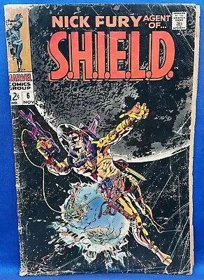 Buy Nick Fury, Agent Of S.H.I.E.L.D. #6 (1968) Steranko-Cover - Marvel Comics - GD • 10.35£