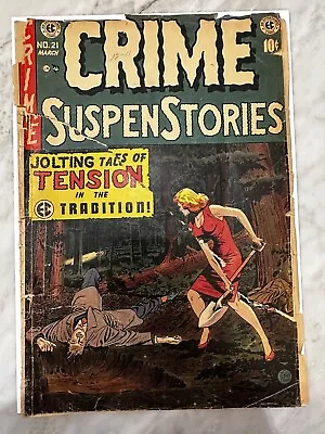 Buy CRIME SUSPENSTORIES 21 (March 1954) EC Comics Johnny Craig Art • 78.87£